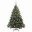  Artificial Christmas Tree with 150 LEDs Green PE and PVC-373084991-373084990