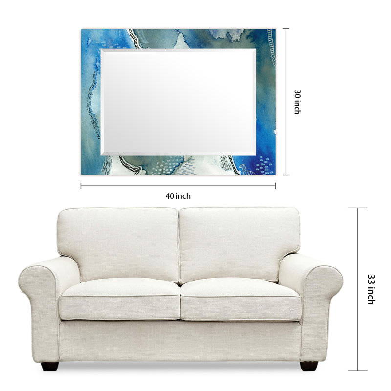 Chaim Glass Flat Mirror, 40" x 30"