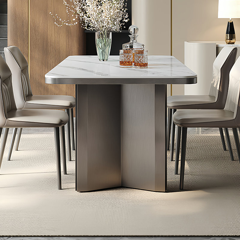 Table de salle à manger luxueuse New Rock Plate, H 29,52 po x L 70,86 po x l 35,43 po