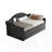 Twin Size Tufted Upholstered Daybed with Trundle, Velvet Sofabed with USB & Type-C Charging Ports, No Box-spring Needed-1776863826
