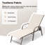 Chaises longues d'extérieur inclinables en aluminium 73,9 "avec coussins amovibles (ensemble de 2)-2046552945-2042238247