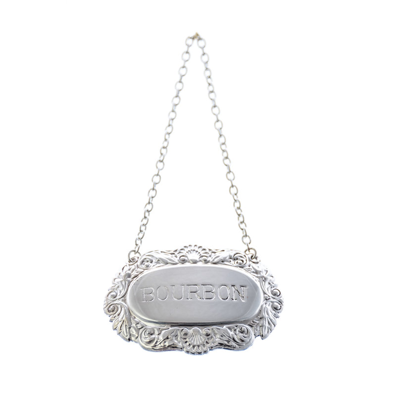 Decanter Label - Bourbon Shell And Scroll