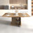 Modern Expandable Dining Table with Storage Cabinet