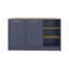 Îlot de cuisine H 35,7 po, 2 portes, 7 tablettes, bleu Alby - Cuisine-2127943045