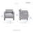 Uma 30" Wide Modern Bouclé Accent Chair with Sculpted Arms & Plush Cushioning - Gray-1209057593