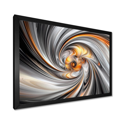 «Fractal Grey Vortex Galactic Expansion I», reproduction d'art abstrait fractal
