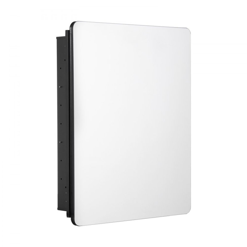 W H Framed Medicine Cabinet Mirror Adjustable, 76.3cm H x 61cm W x 12.7cm D