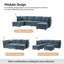 Talani Modern 323cm W 6 Seater Modular Corner Sofas with Hidden Storage-422855696