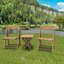 Matériau de la collection bistro de patio avec 2 chaises et table rectangulaire Hips