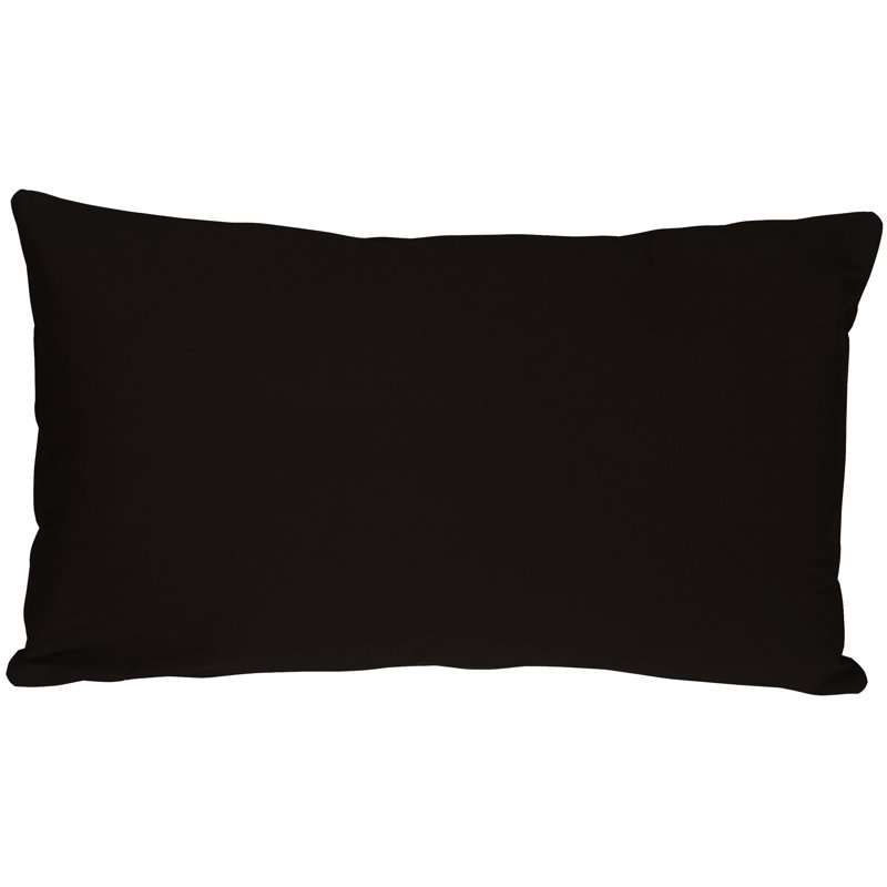 Caravan Lumbar Pillow, 9" H x 18" W x 5" D, Black