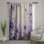 Rideaux à motif floral mauve, voilages et voilages à motif floral - 1 panneau