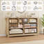 Commode pour chambre à coucher, commode à tiroirs de 47,2 po de largeur avec rangement autoportant, commode de rangement en bois pour le salon, la chambre à coucher, le vestibule-1276971373