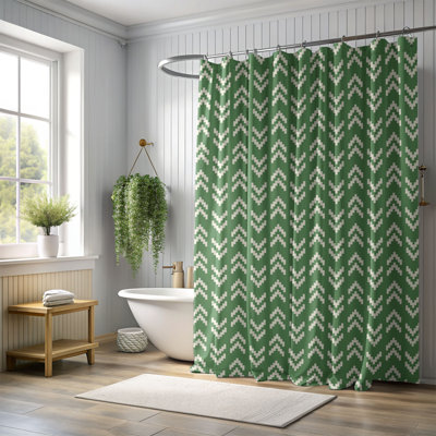 Green Off-white - Premium Shower Curtain