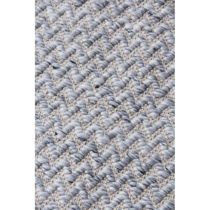 Rialto Chevron Area Rug in Light Gray, Rectangle 10' x 14'