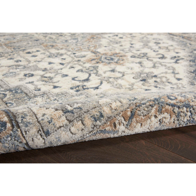 Jurado Oriental Ivory/Gray/Beige Area Rug, Rectangle 3'9" x 5'9"