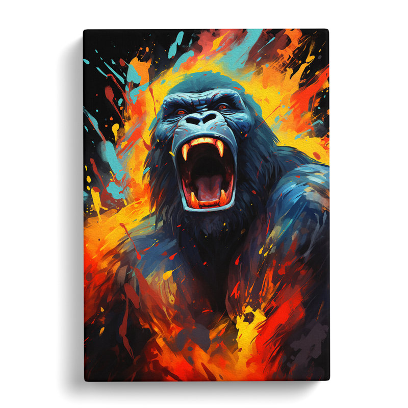 Gorilla Tachisme - Art Prints - Wrapped Canvas, 60cm H x 40cm W x 3cm D