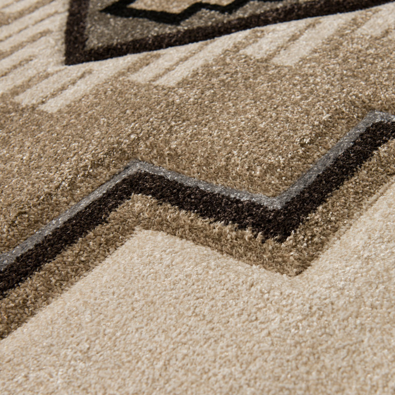 Tapis crème et brun Woodside, Rectangle 7 pi 10 po x 11 pi 2 po