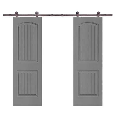 Double porte de grange en panneau de fibres à densité moyenne composite avec panneau de cambre