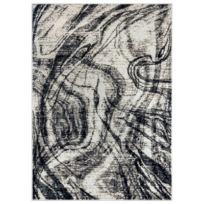 Distressed Abstract Area Rug