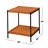 Square Top End Table With Open Compartment