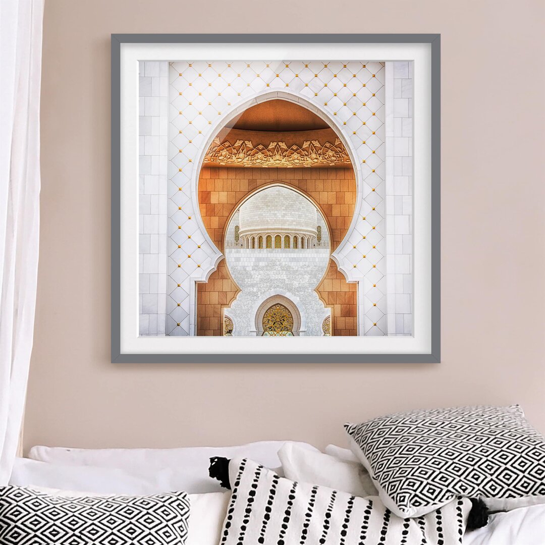 Gerahmtes Papierbild Tor der Moschee