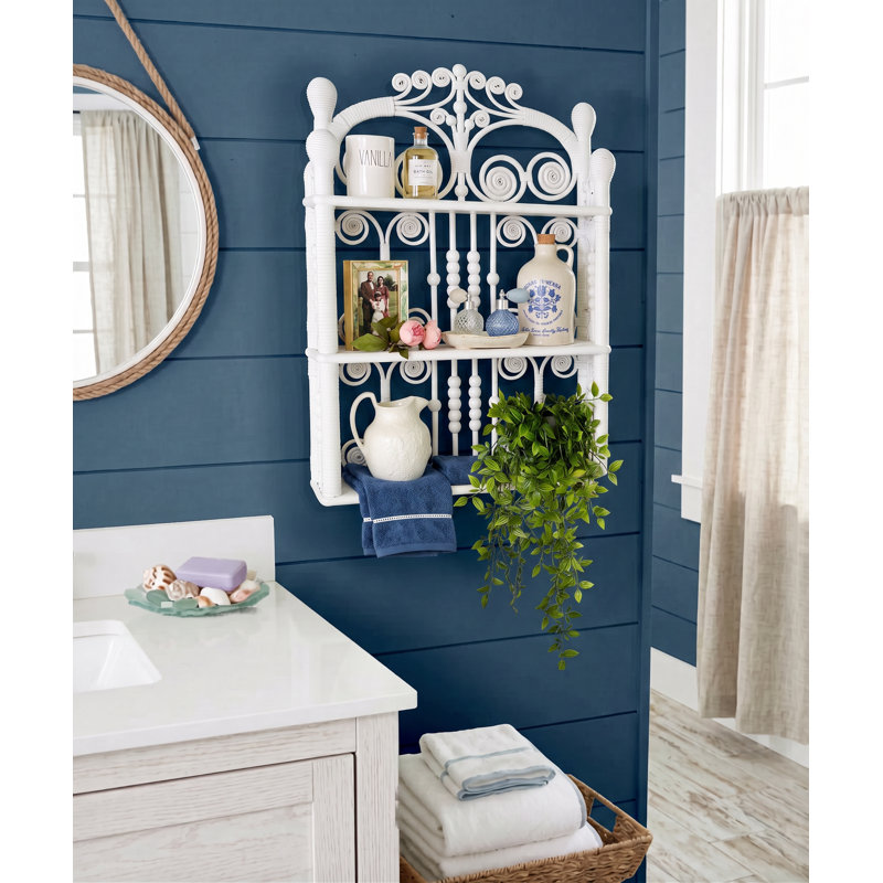 Belvedere 3 Piece Solid Wood Bracket Shelf, Glossy White