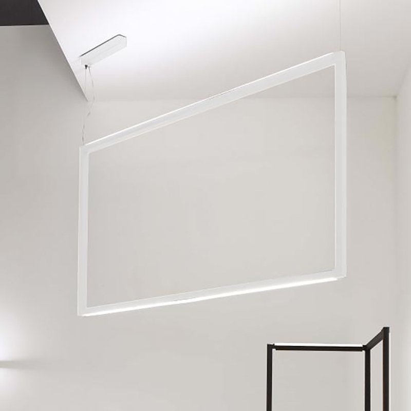 Lustre géométrique unique/à relevés Spigolo, Blanc