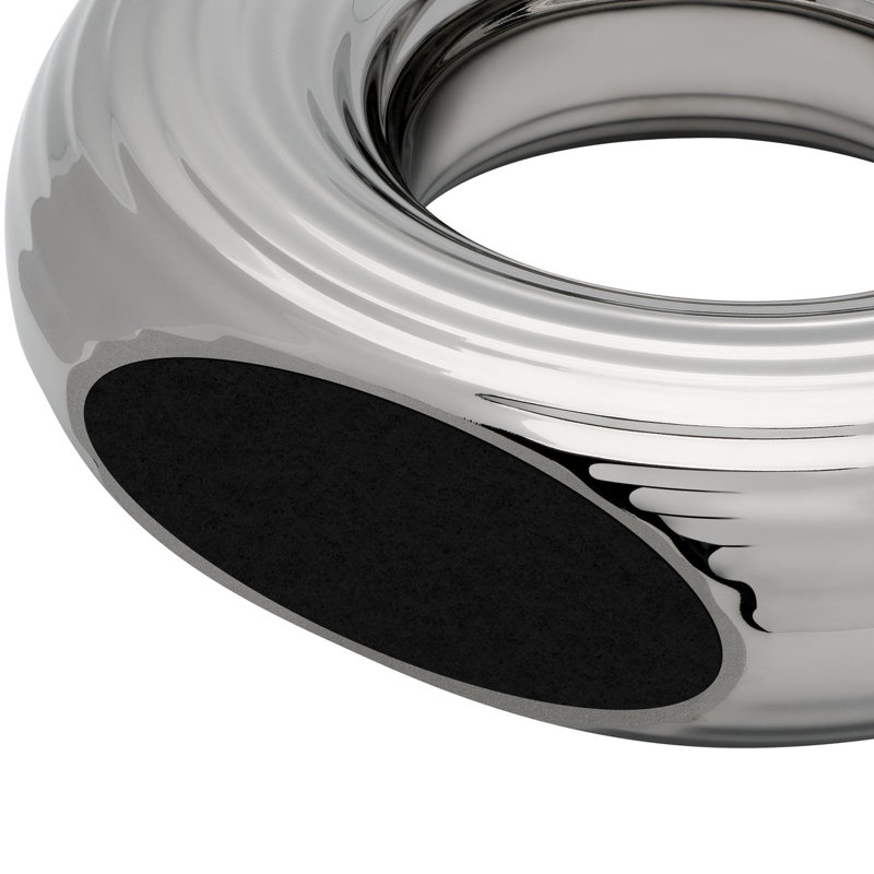 Vase en céramique 9 po Halo, Argent argent