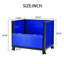 Collapsible Bulk Container, Solid Wall, 600 Lbs Capacity, Blue, 4 - Way Access, 31.07 In Width Storage, Stacks High, 39.82 Depth