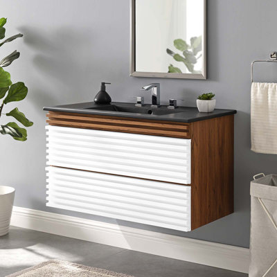 Modway Render 36" Wall-Mount Bathroom Vanity