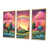 Toile avec cadre flottant or