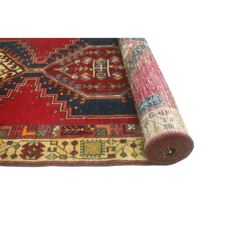 One-of-a-Kind 3'2" X 10' 1980s Runner Wool Area Rug in
