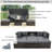 Outdoor Patio Rectangle Daybed With Retractable Canopy,  Wicker Furniture Sectional Seating With Washable Cushions, Backyard, Porch-2066813682