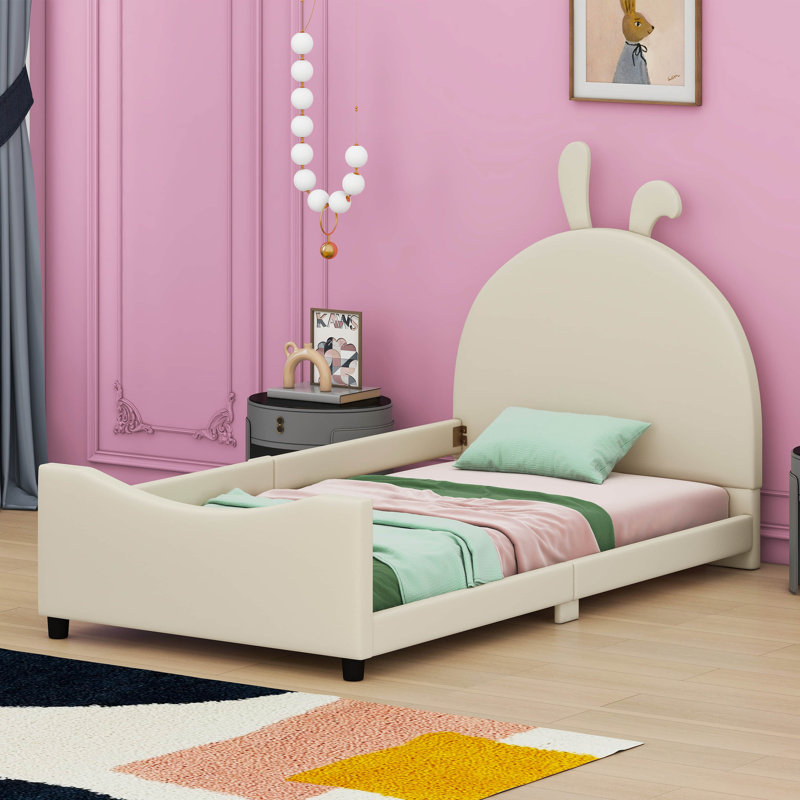 Lit de jour simple tapissier Janmarcos, Beige