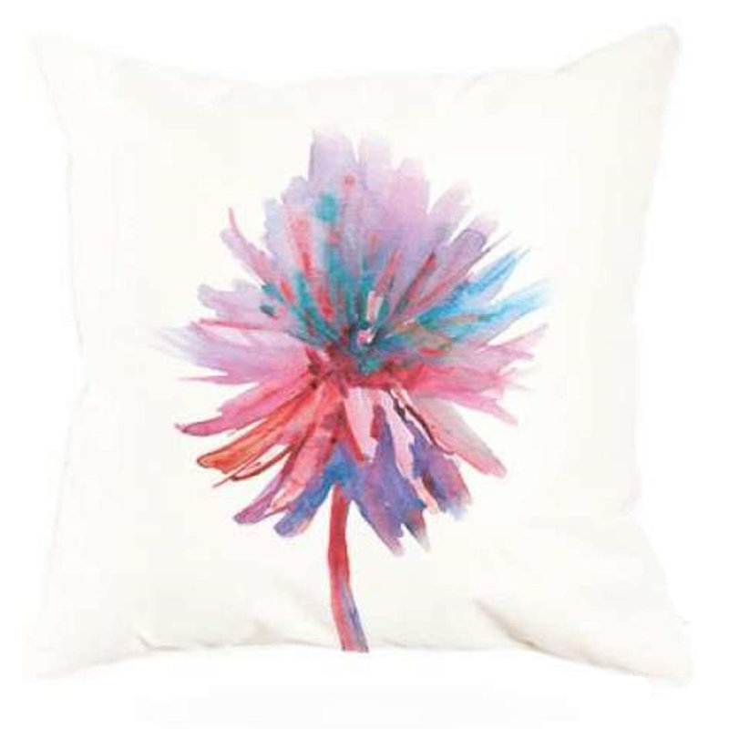 Housse de coussin carrée, Rose / mauve / bleu