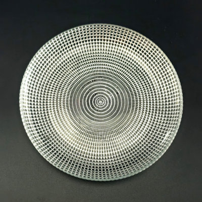 Ensemble de 4 assiettes à salade en verre doré Pyle