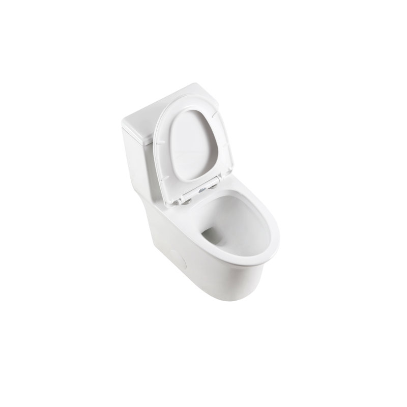 Toilette allongée une pièce à hauteur de plancher 1,1 / 1,6 Gpf, certifiée Cupc, certifié Watersense, céramique, couleur blanche, siège à fermeture en douceur