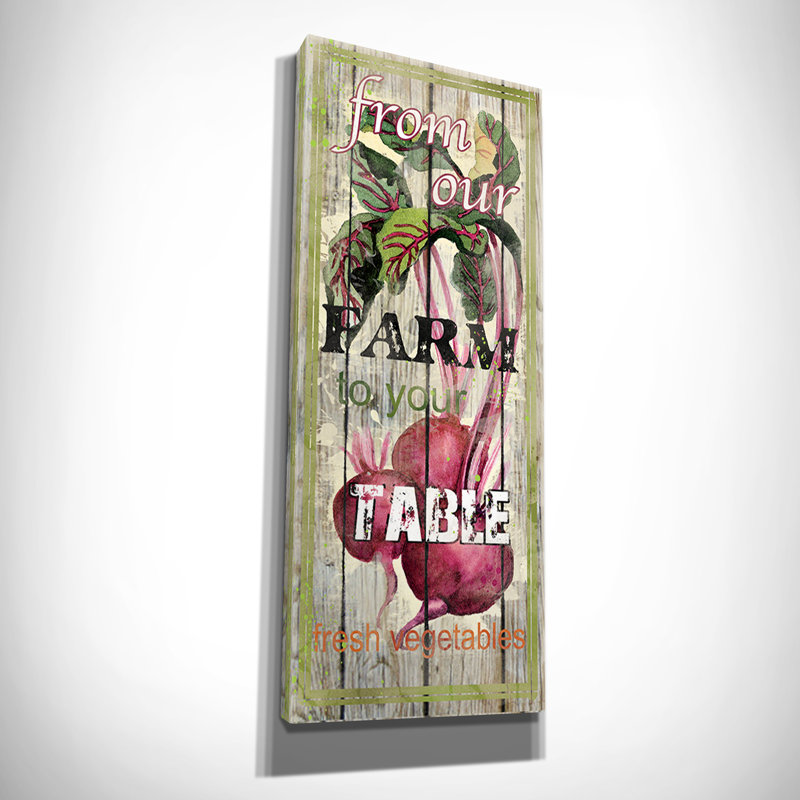 «Beets» par Carol Robinsons - Reproduction d'art sur toile, H 12 po x l 30 po x P 1,5 po