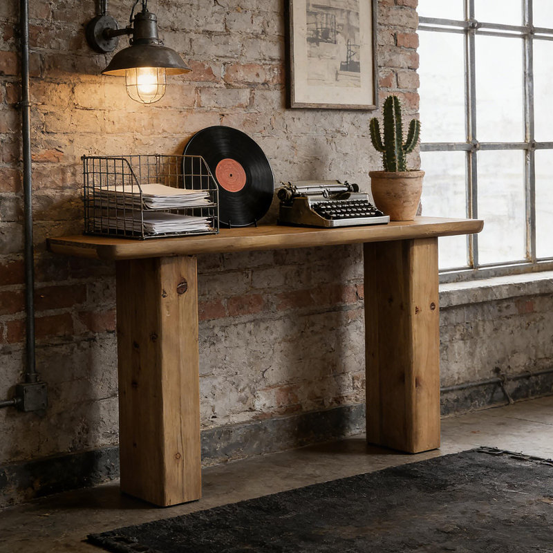 Table de bout, console et canapé uniques, Bois