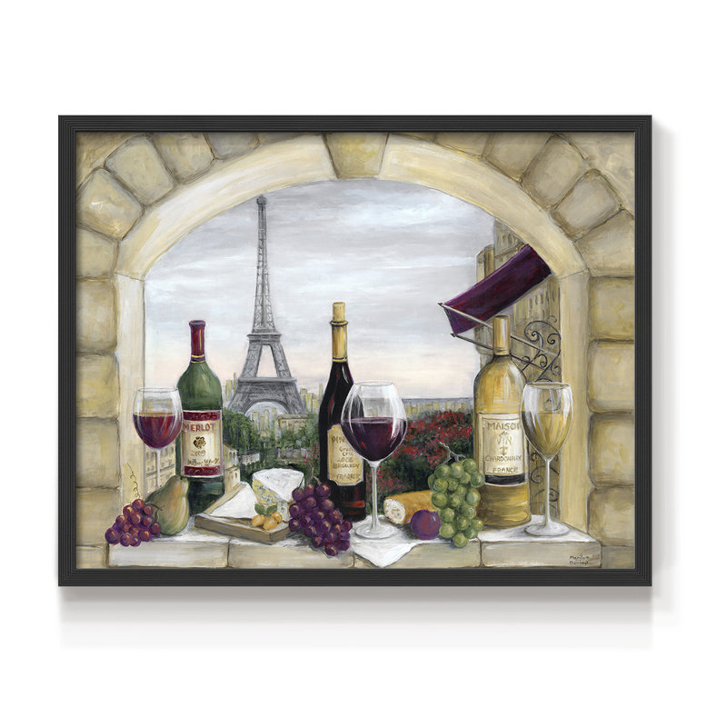 Paris Delight - Reproduction encadrée - Restickable, H 16 po x l 20 po, Noir, noir, noir, noir