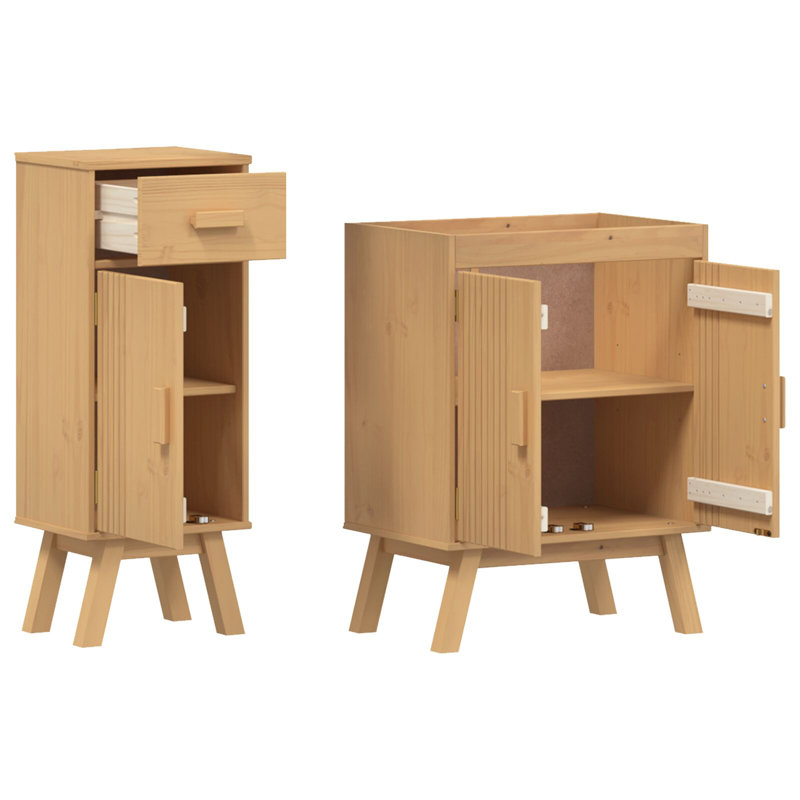 Natural Wood Bathroom Cabinet