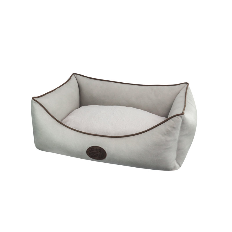 Faux Leather Pet Bed, 24cm H x 60cm W x 52cm D, Natural 64cm