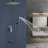 1-Spray Patterns 16 In. Ceiling Mount Dual Fixed And Handheld Shower Head With Bathtub Faucet 2.5 GPM In Matte Black