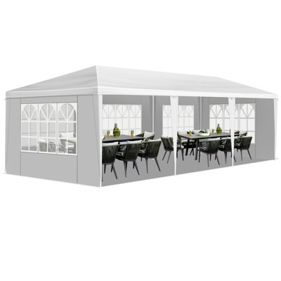 10*30FT Wedding Tent with 5 Removable Sidewalls,Outdoor Use for Party,Wedding,Marketplace