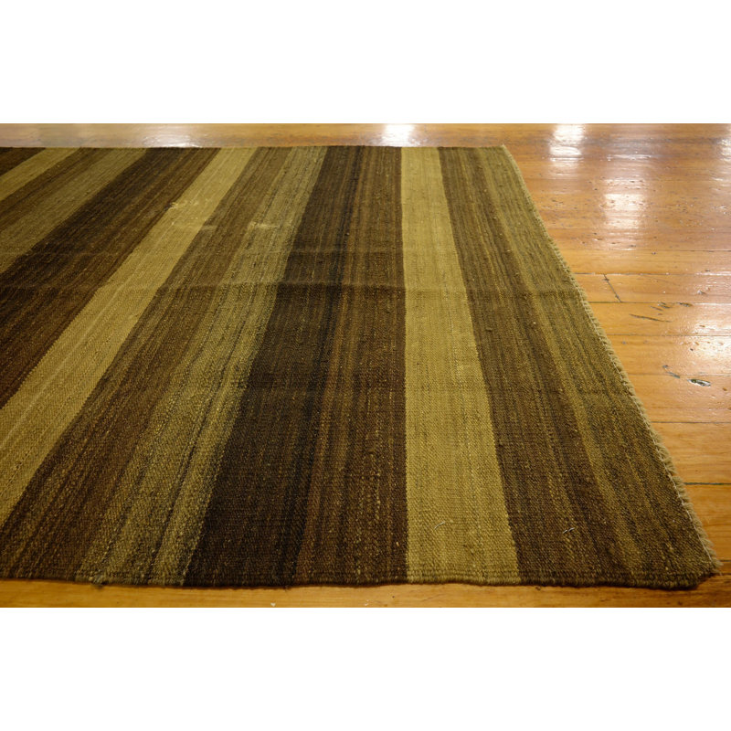 Tapis intérieur de la laine 4 pi 1 po x 5 pi 6 po "one-of-kind" à la main noué la new age Warminster