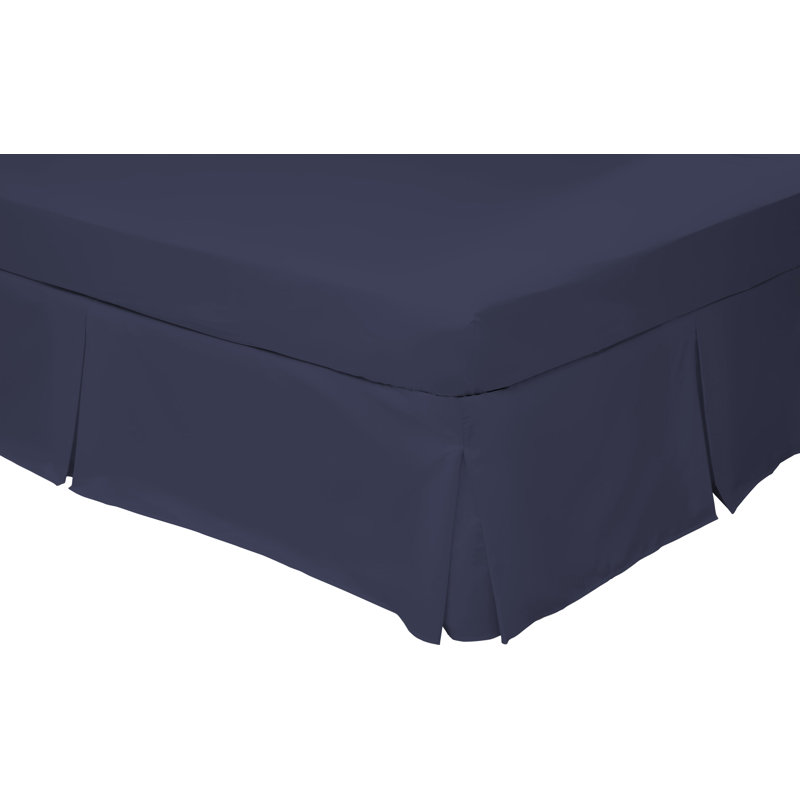 200 TC 50/50 Percale Polycotton Percale Fitted Sheet, Double (4'6), Navy