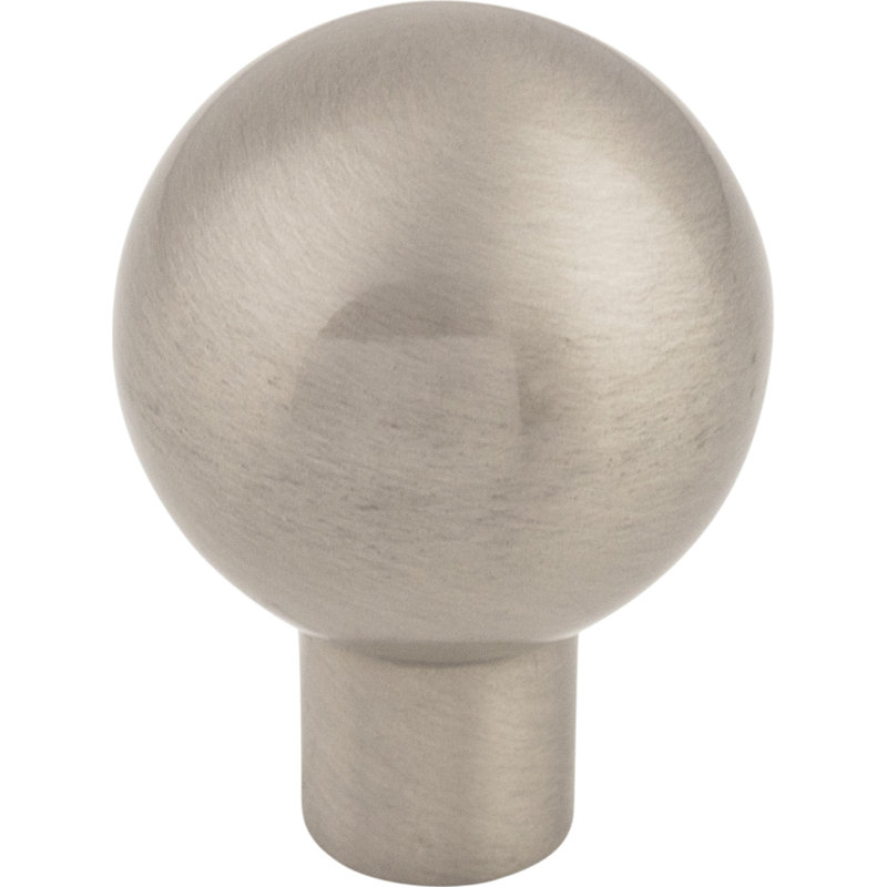 Brookline 7/8" Diameter Round Knob, Brushed Satin Nickel, 7/8" Knob Diameter