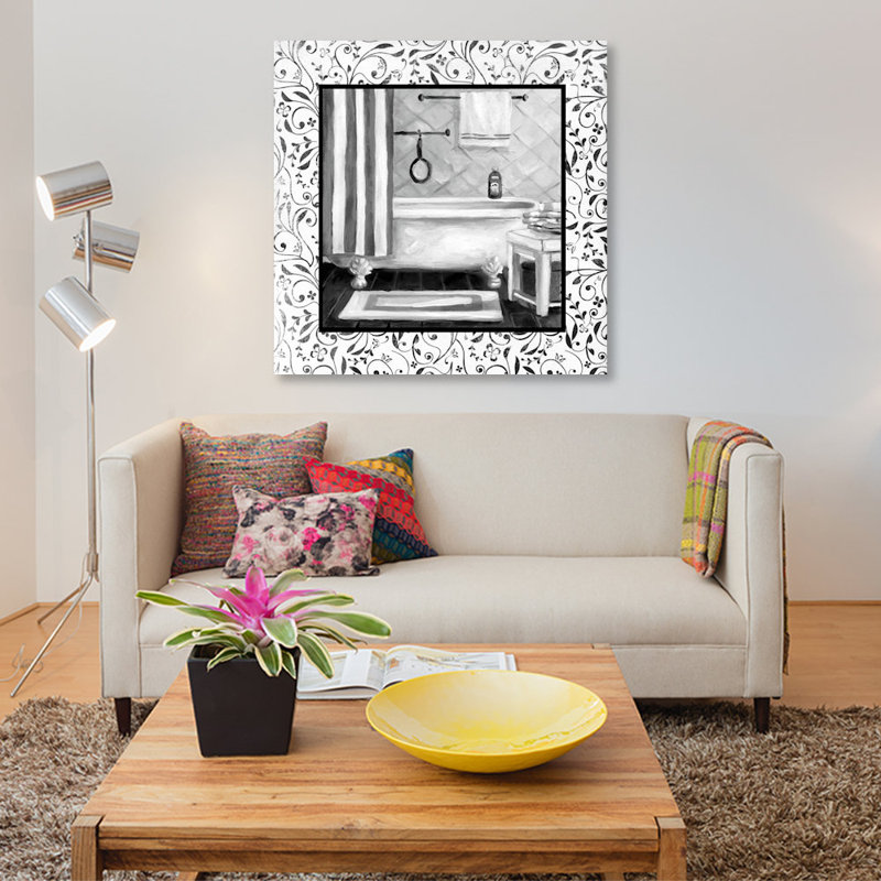 «Bath I», impression sur toile, H 12 po x l 12 po x P 0,75 po, Pas de tapis, Toile tendue