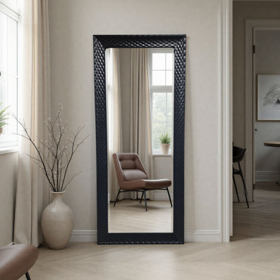Diamont Tall Framed Bevelled Mirror