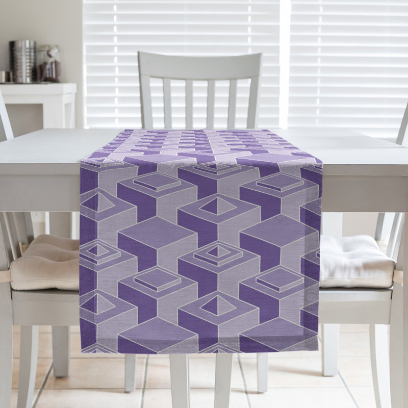 Classic Skyscrapers Table Runner, 16" x 90", Iris Purple